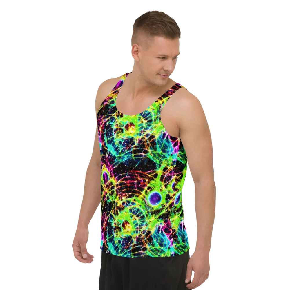 Galactic Tangled Light on Men's Tank Top — Left Front