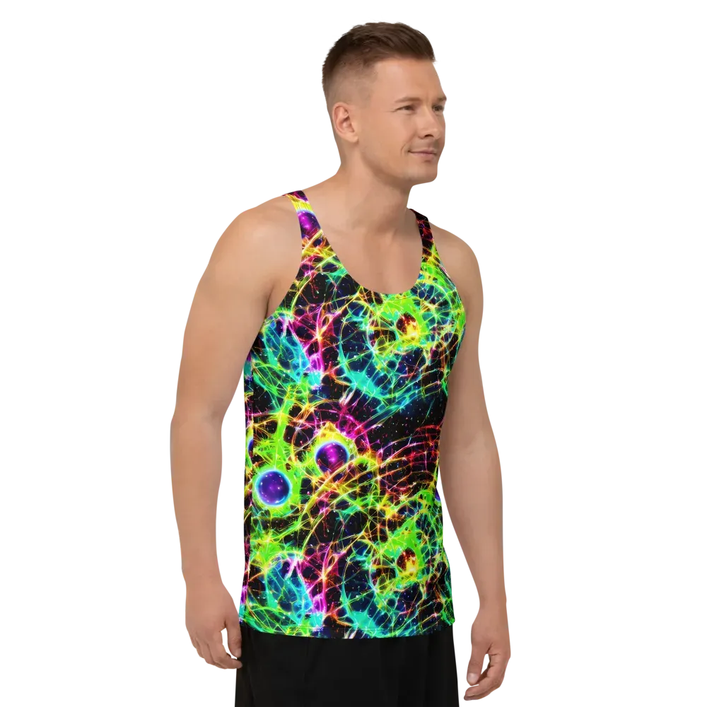 Galactic Tangled Light on Men's Tank Top — Right Front