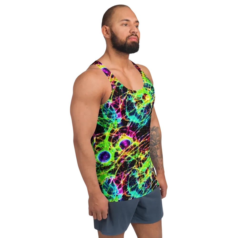 Galactic Tangled Light on Men's Tank Top — Right Front