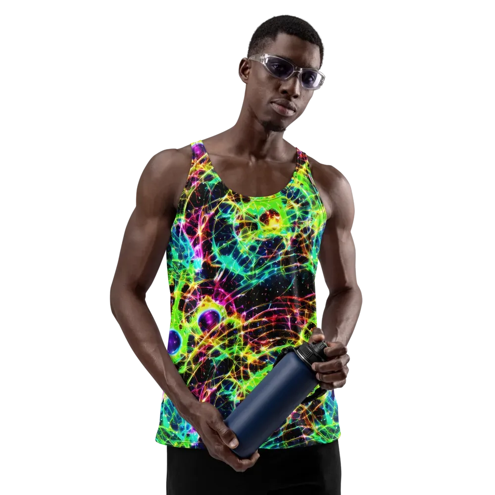 Galactic Tangled Light on Men's Tank Top — Front