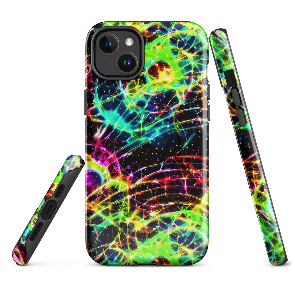 Galactic Tangled Light on MagSafe Tough Case for iPhone® — Front