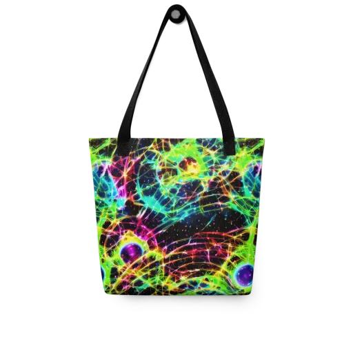 Galactic Tangled Light on a Tote Bag