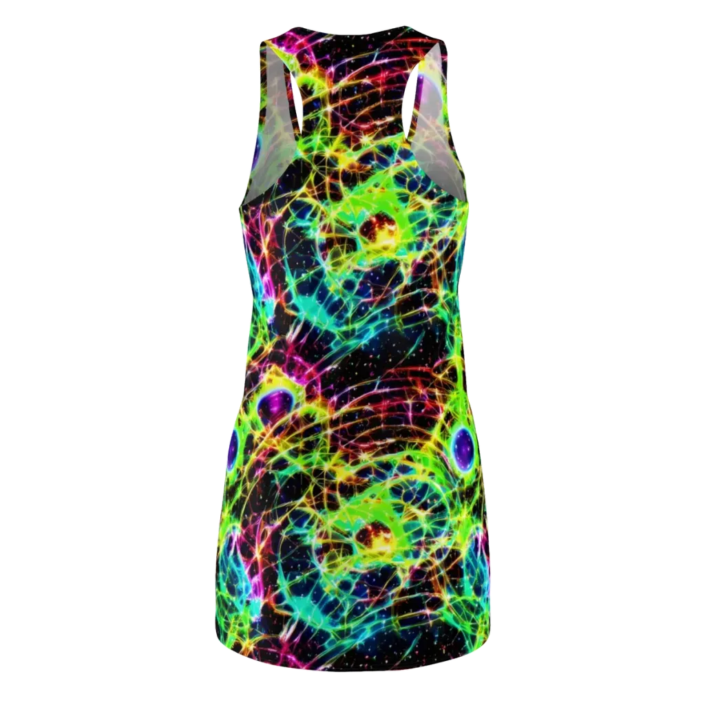 Galactic Tangled Light on Racerback Dress — Back