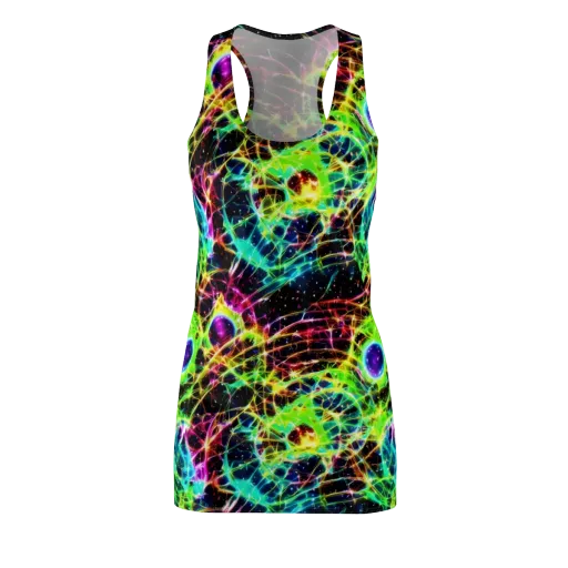 Galactic Tangled Light on a Racerback Dress