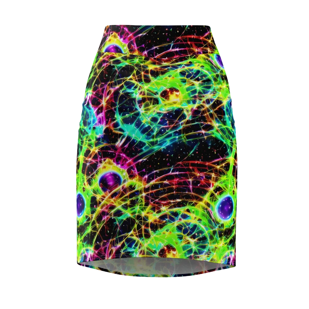 Galactic Tangled Light on Pencil Skirt — Front