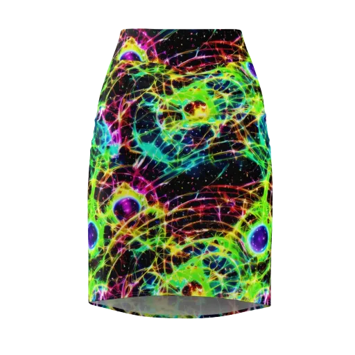 Galactic Tangled Light on a Pencil Skirt