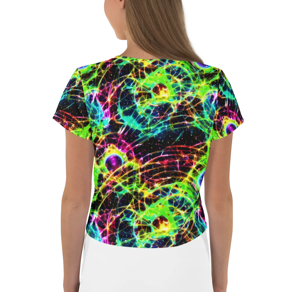 Galactic Tangled Light on Crop Tee — Back