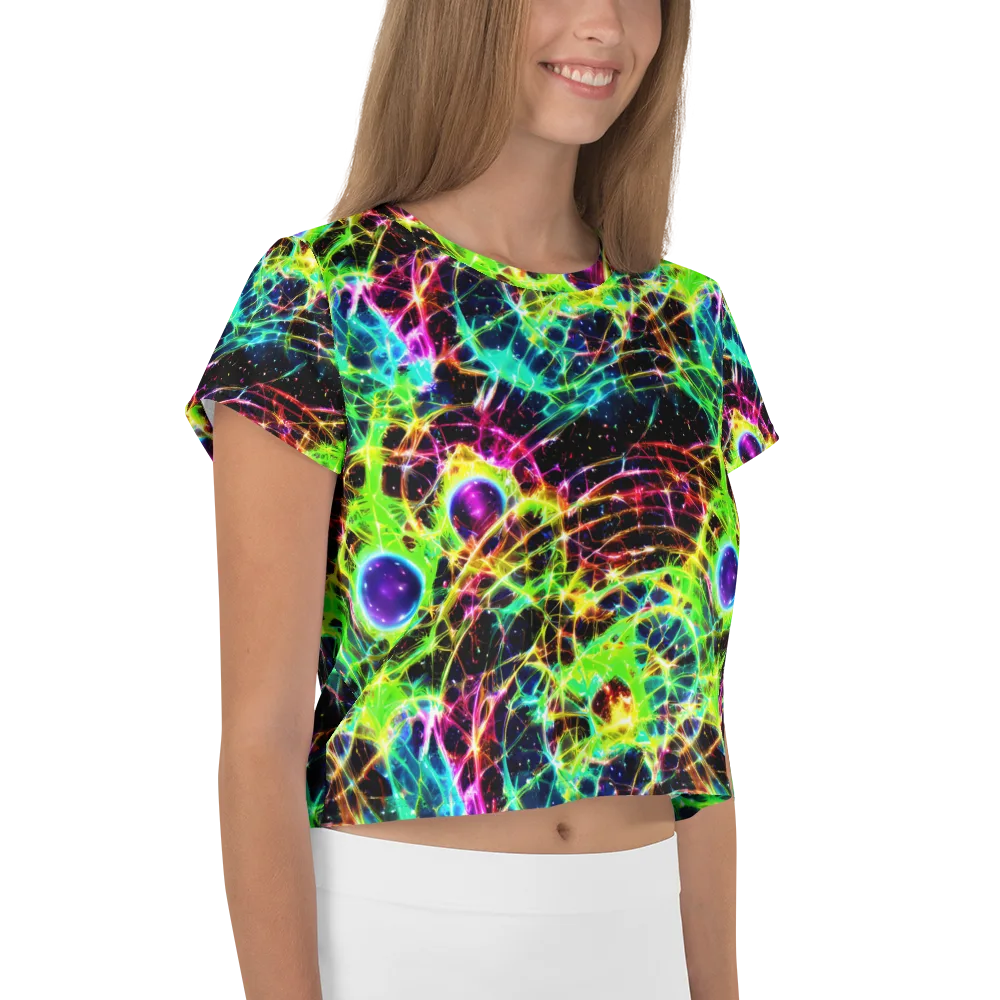 Galactic Tangled Light on Crop Tee — Right