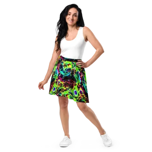 Galactic Tangled Light on a Skater Skirt