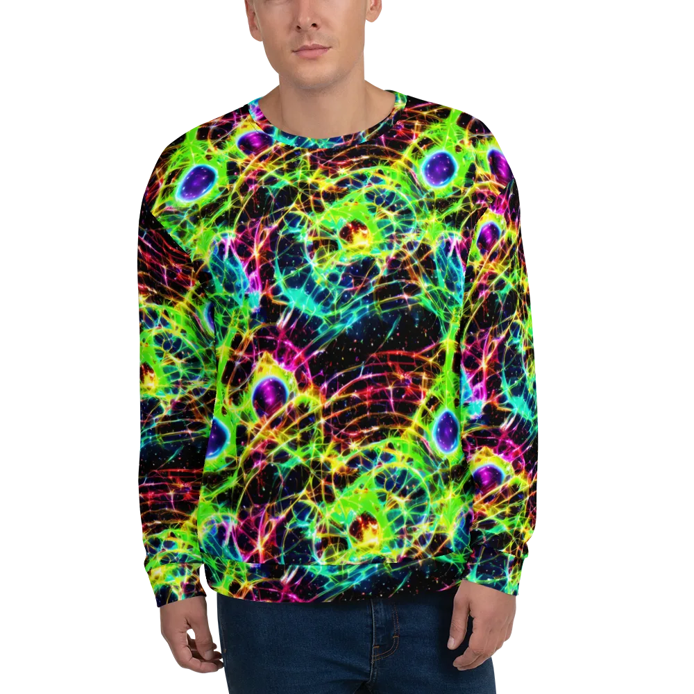 Galactic Tangled Light on Sweatshirt — Front