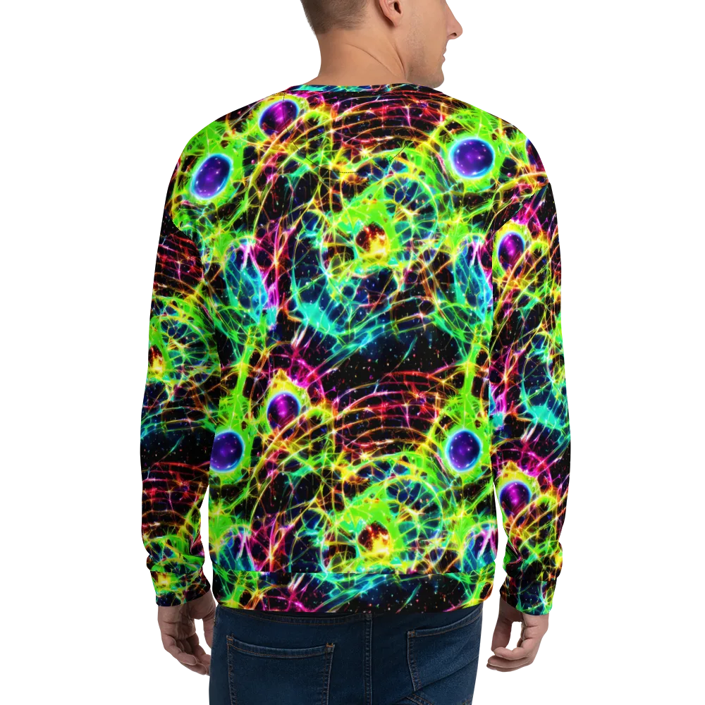 Galactic Tangled Light on Sweatshirt — Back