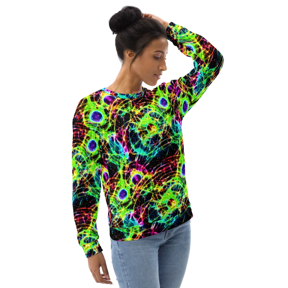 Galactic Tangled Light on Sweatshirt — Right Front