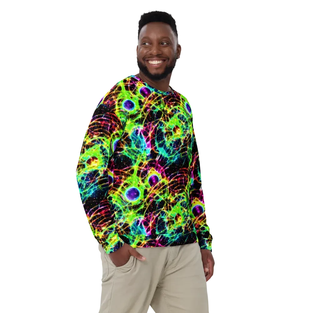 Galactic Tangled Light on Sweatshirt — Front