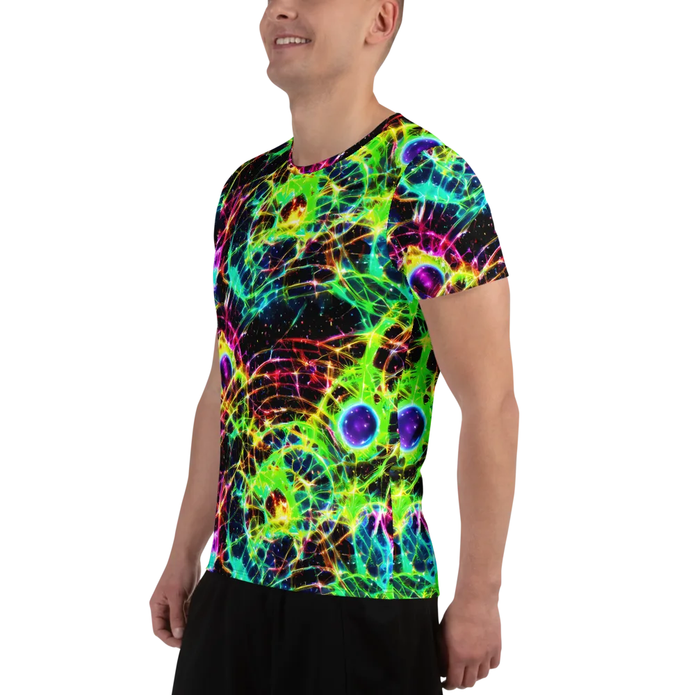 Galactic Tangled Light on Men's Athletic T-Shirt — Left