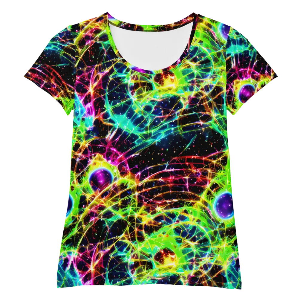 Galactic Tangled Light on Women's Athletic T-Shirt — Front
