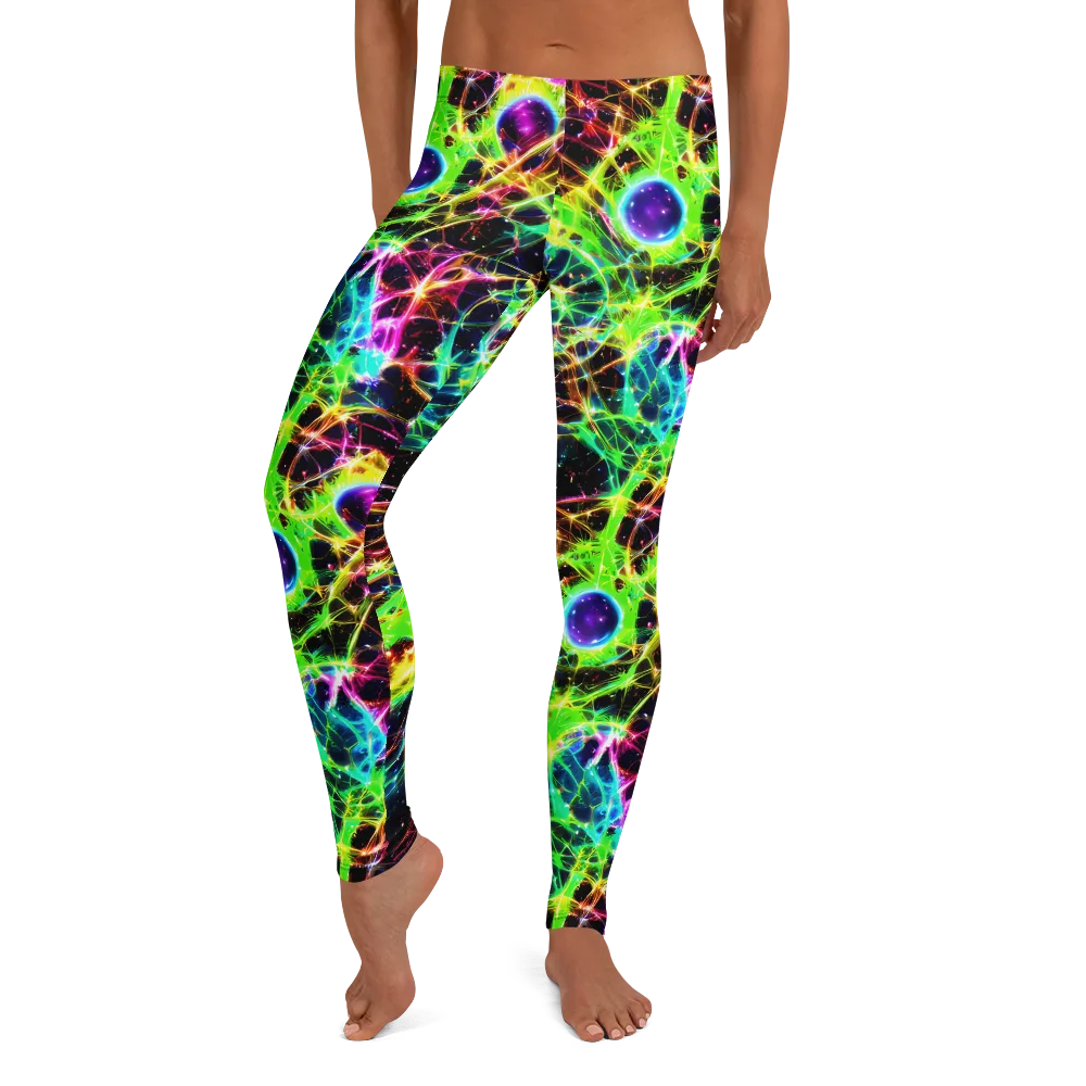 Galactic Tangled Light on Leggings — Front