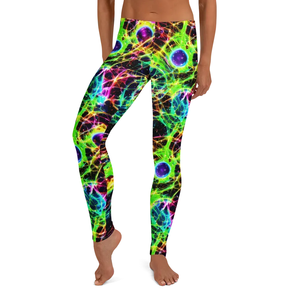 Galactic Tangled Light on Leggings — Front
