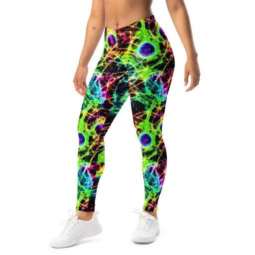 Galactic Tangled Light on a Leggings