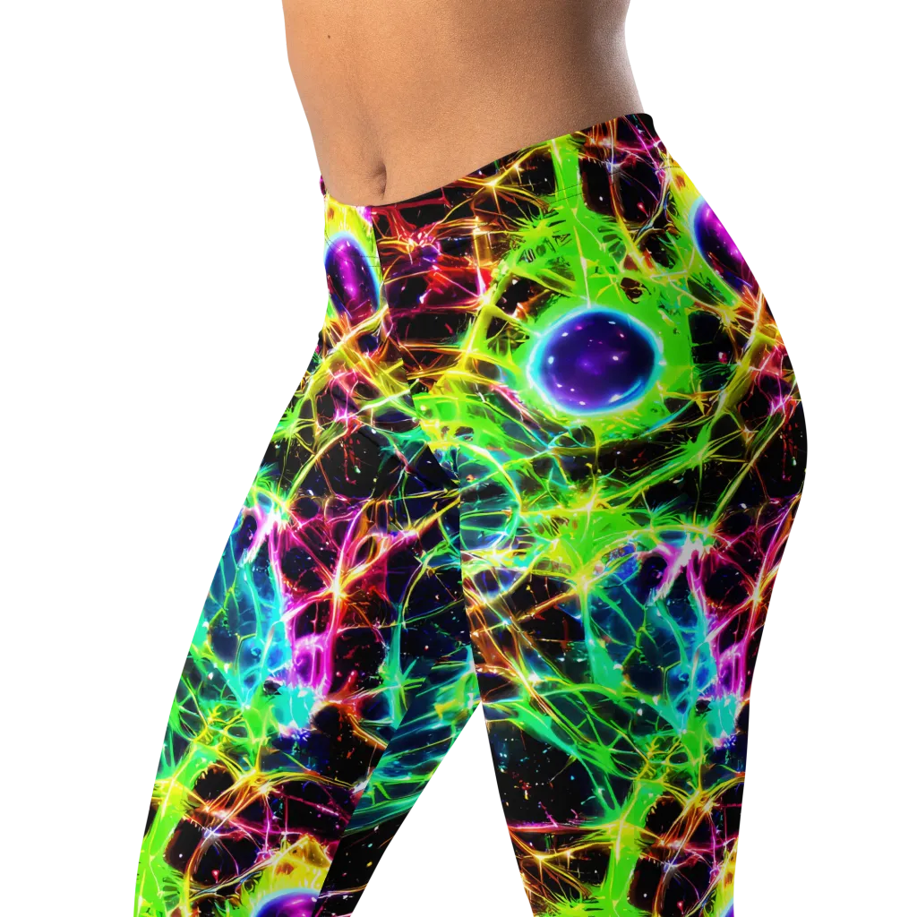 Galactic Tangled Light on Leggings — Left Front