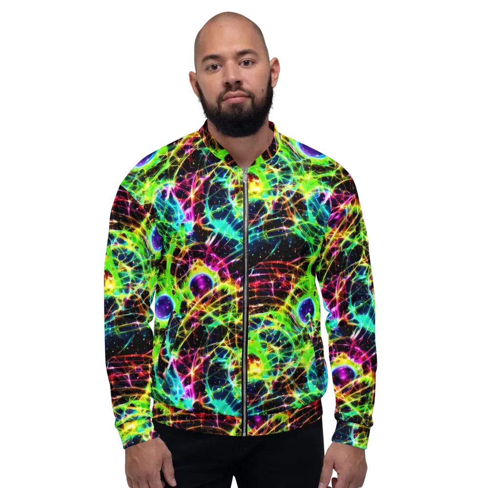 Galactic Tangled Light on Bomber Jacket — Front