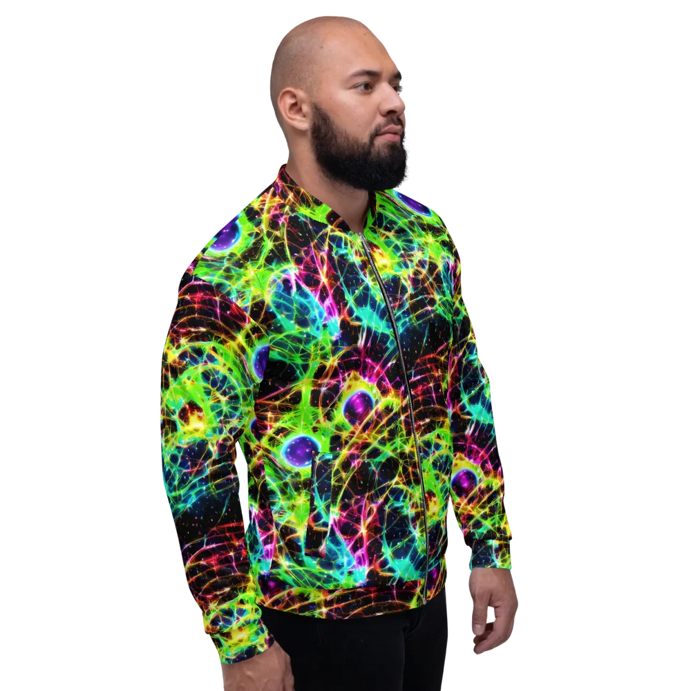Galactic Tangled Light on Bomber Jacket — Right