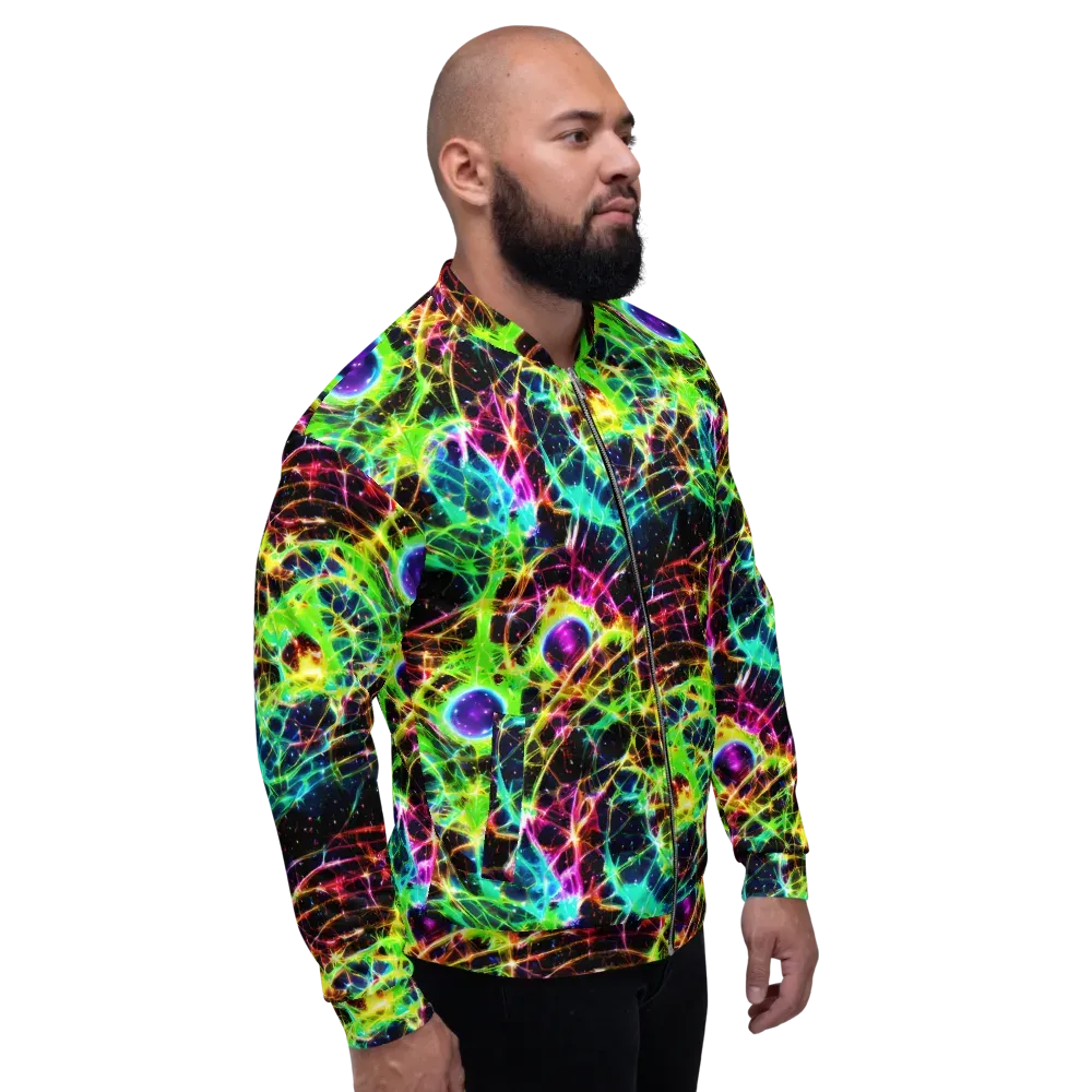Galactic Tangled Light on Bomber Jacket — Right