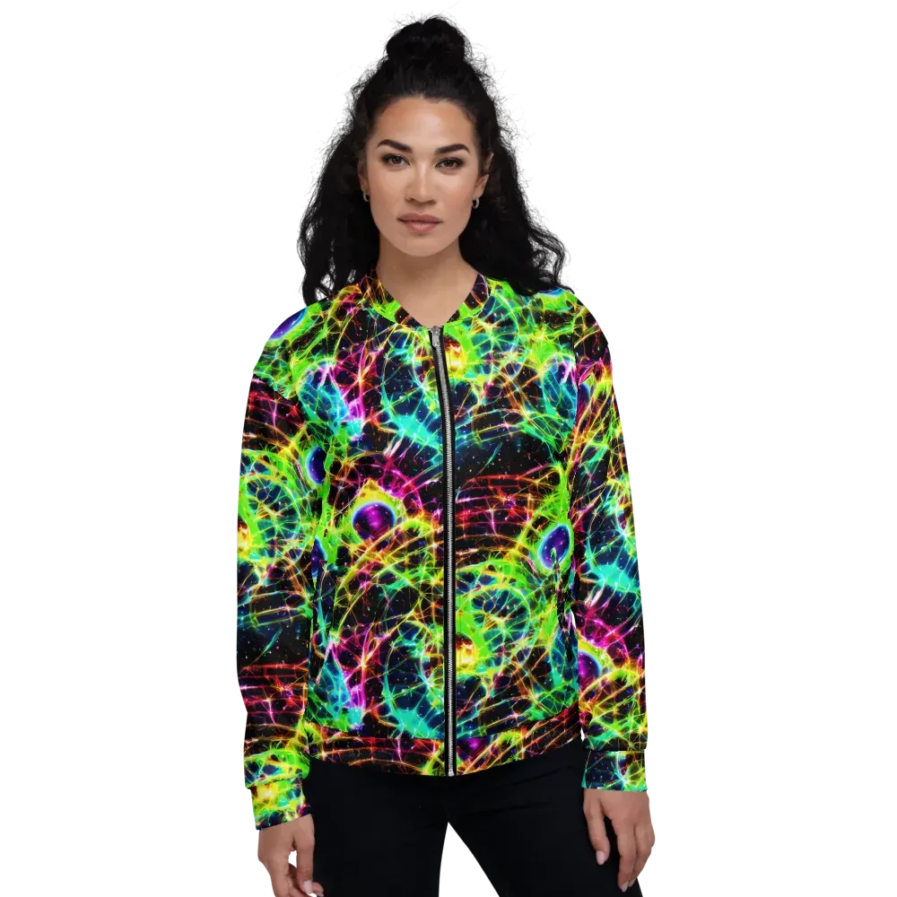 Galactic Tangled Light on Bomber Jacket — Front