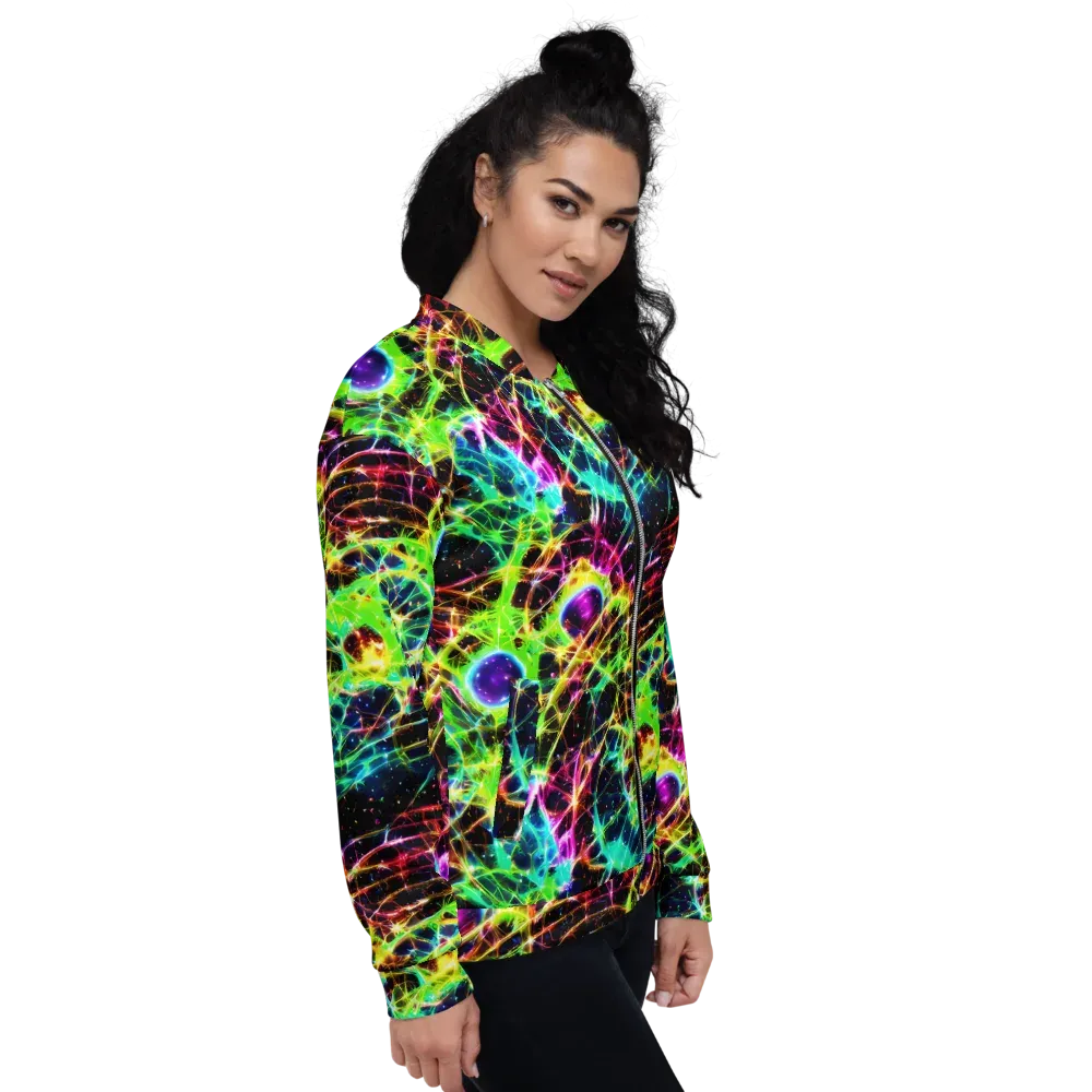 Galactic Tangled Light on Bomber Jacket — Right