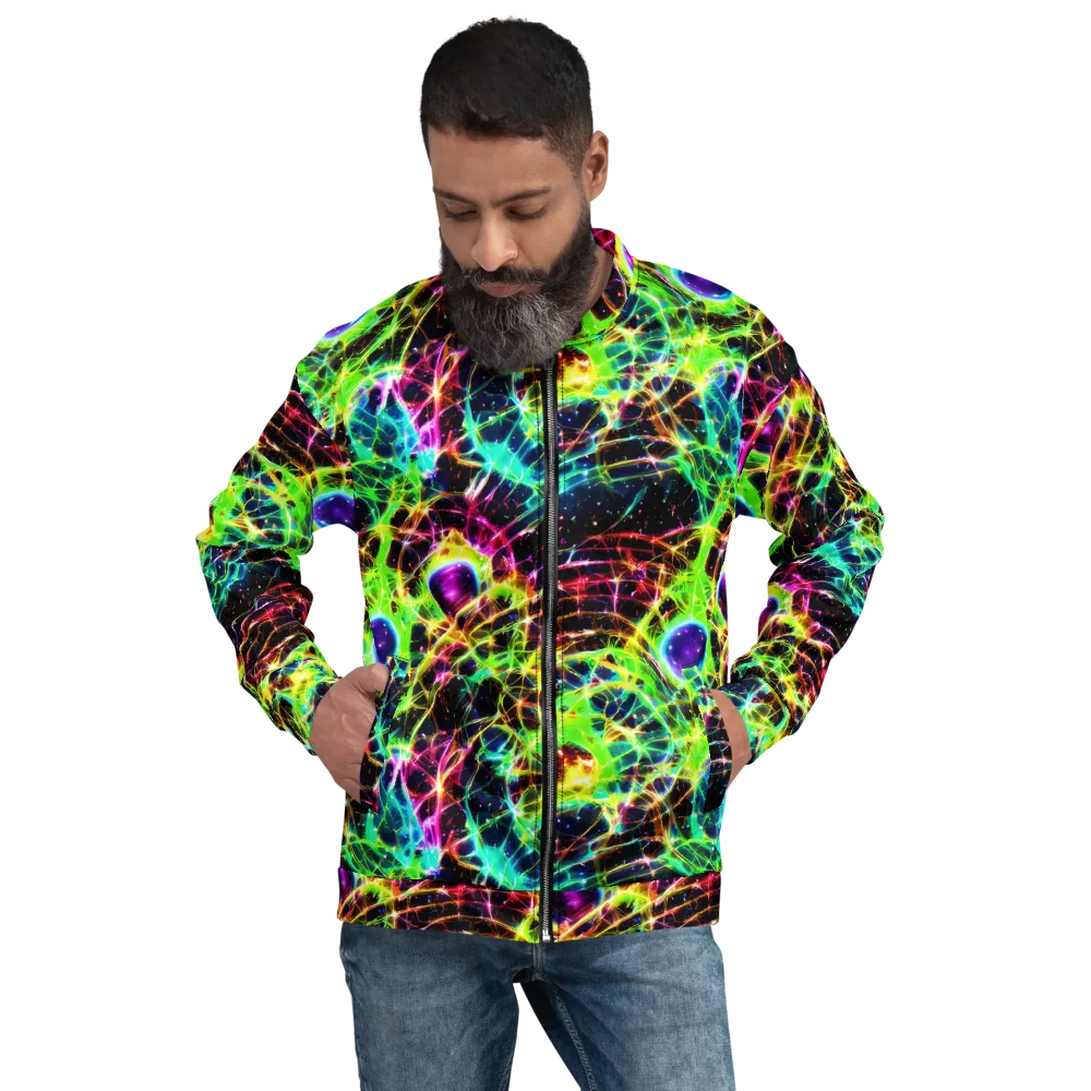 Galactic Tangled Light on Bomber Jacket — Front