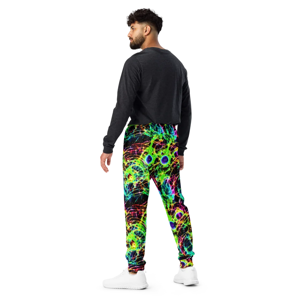 Galactic Tangled Light on Men's Joggers — Back