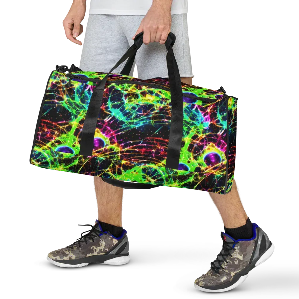 Galactic Tangled Light on Duffle Bag — Front