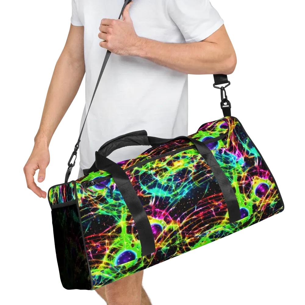 Galactic Tangled Light on Duffle Bag — Right Front