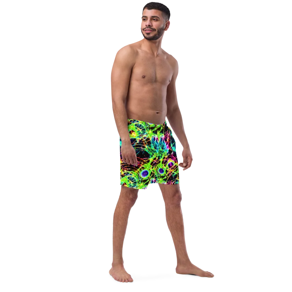 Galactic Tangled Light on Swim Trunks — Right Front