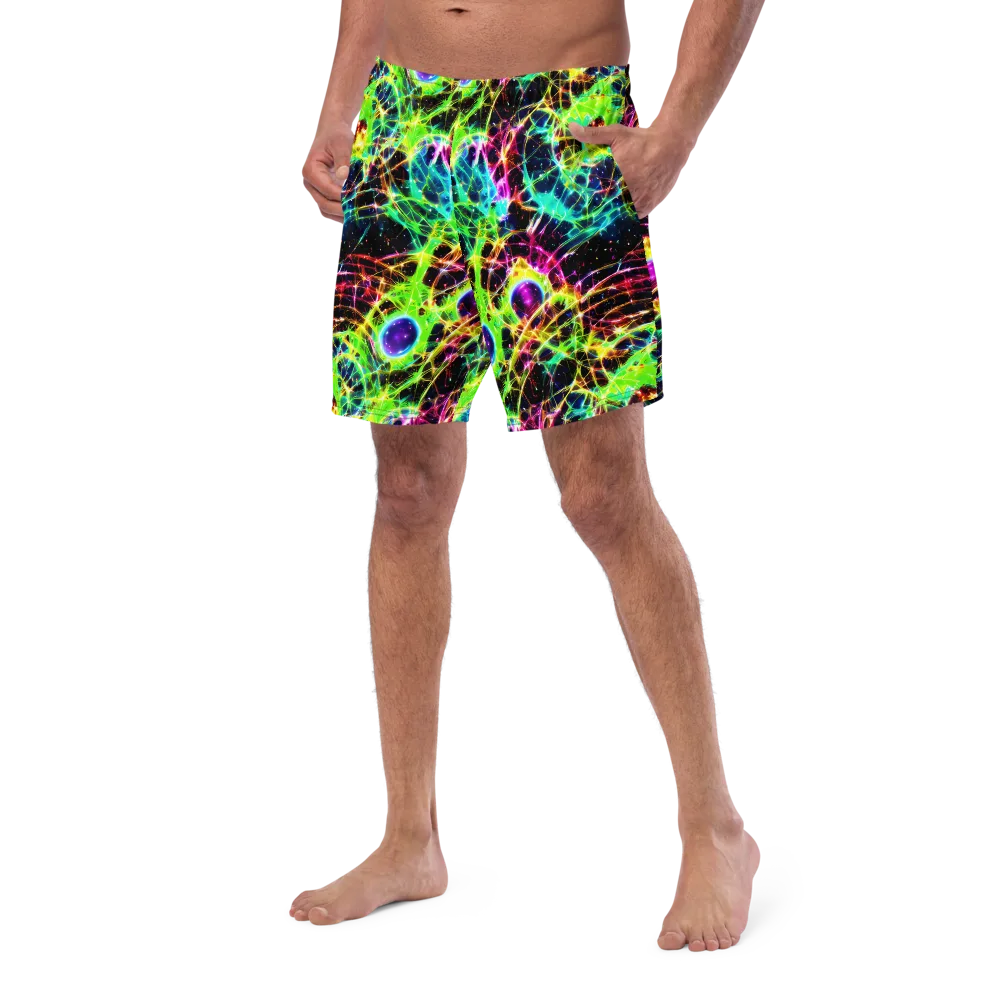 Galactic Tangled Light on Swim Trunks — Left Front