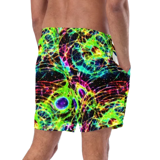 Galactic Tangled Light on a Swim Trunks