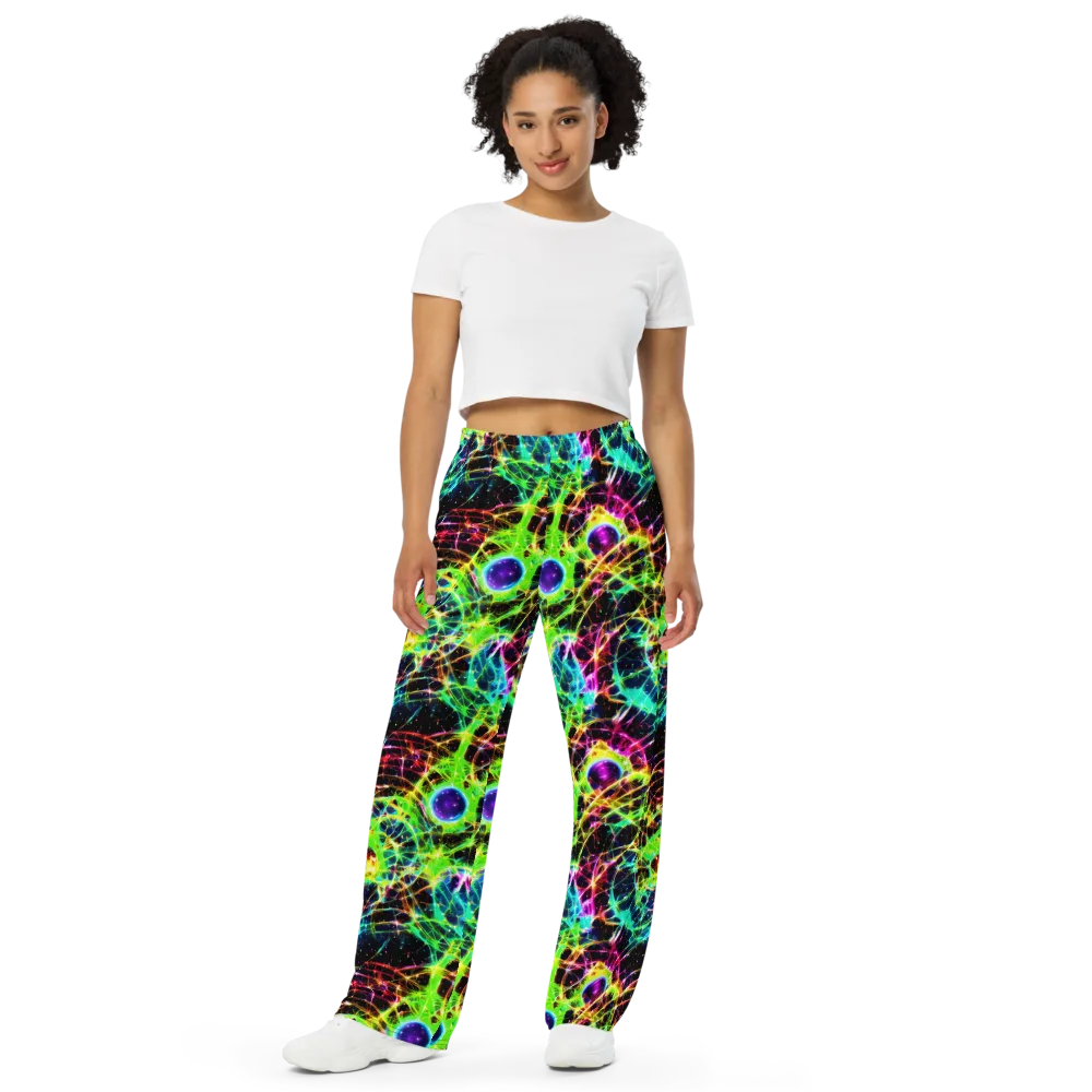Galactic Tangled Light on Wide-Leg Pants — Front