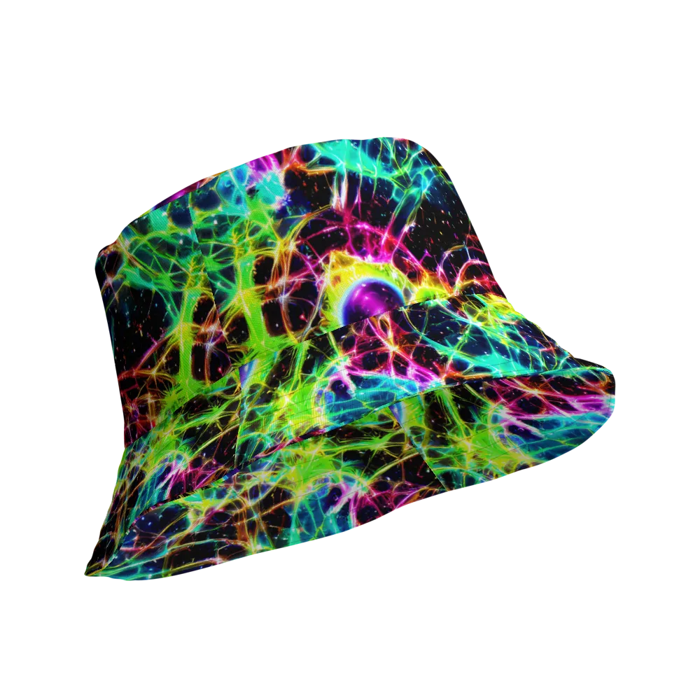 Galactic Tangled Light on Reversible Bucket Hat — Product details Outside