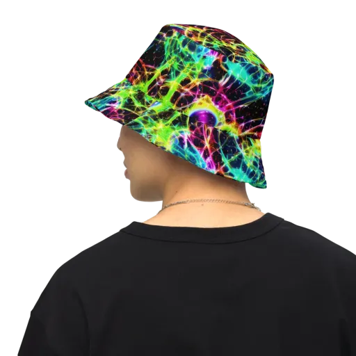 Galactic Tangled Light on a Reversible Bucket Hat