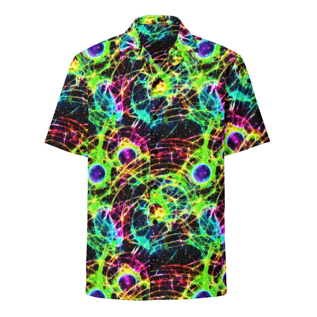Galactic Tangled Light on Button Shirt — Front
