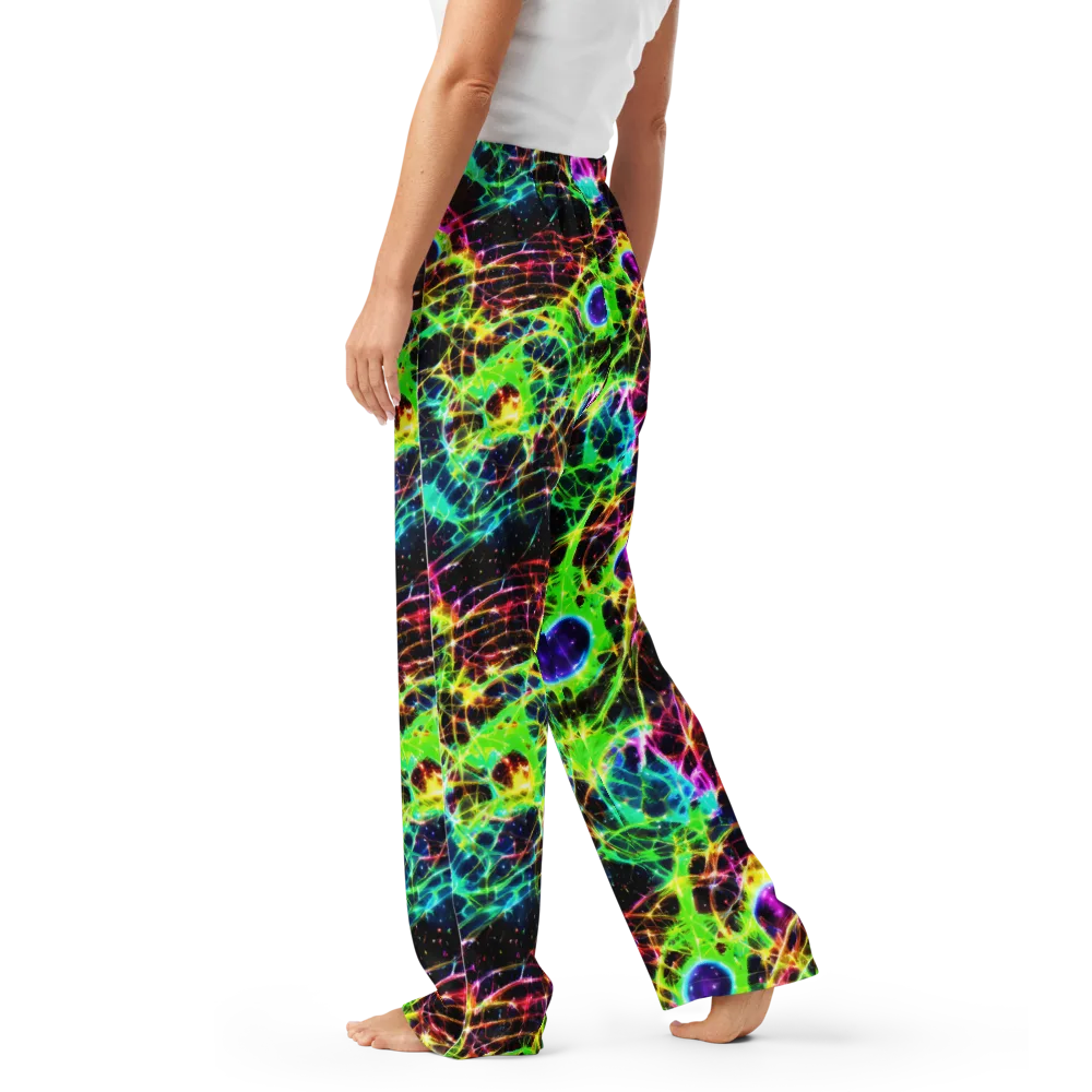 Galactic Tangled Light on Women's Pajama Pants — Left
