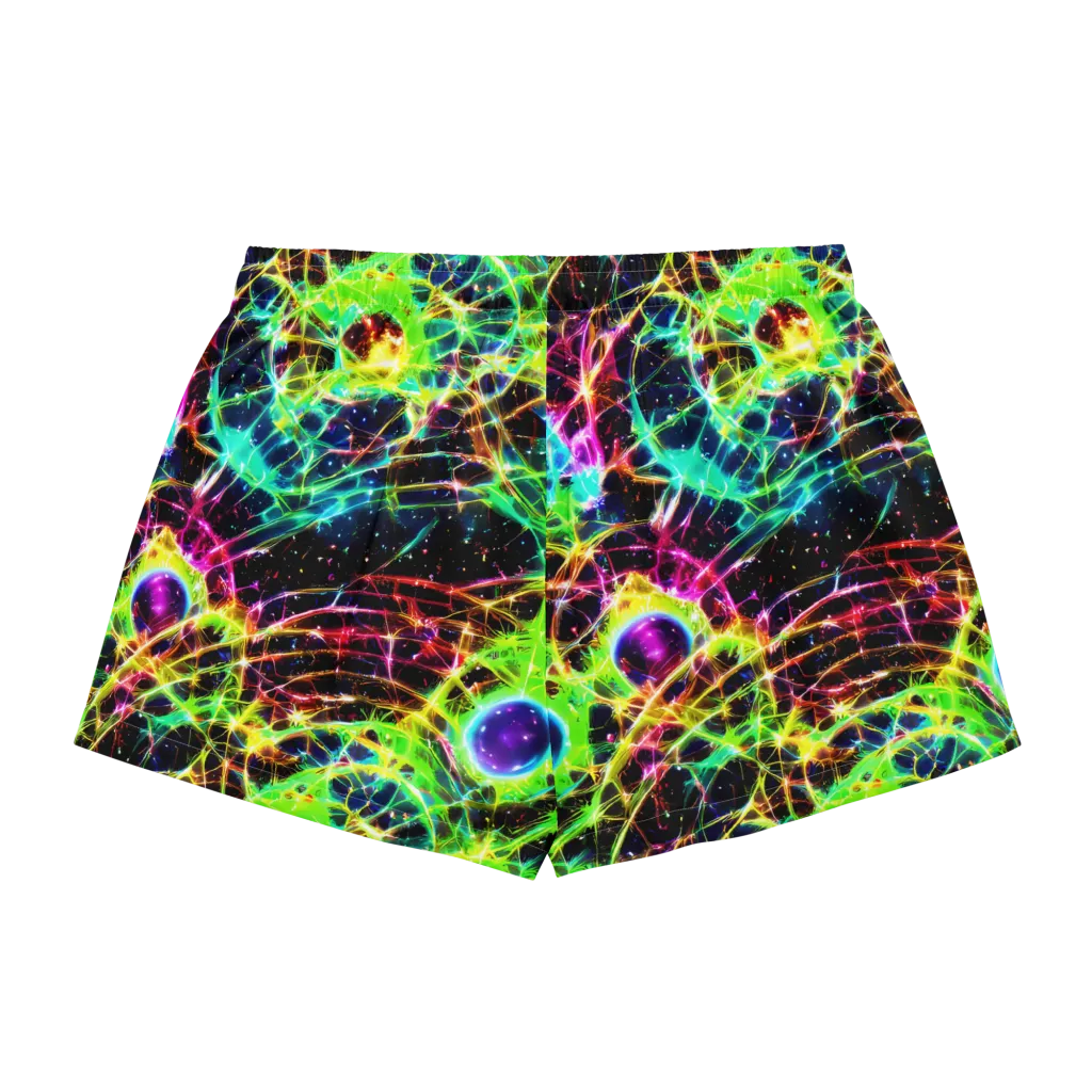 Galactic Tangled Light on Women's Pajama Shorts — Back