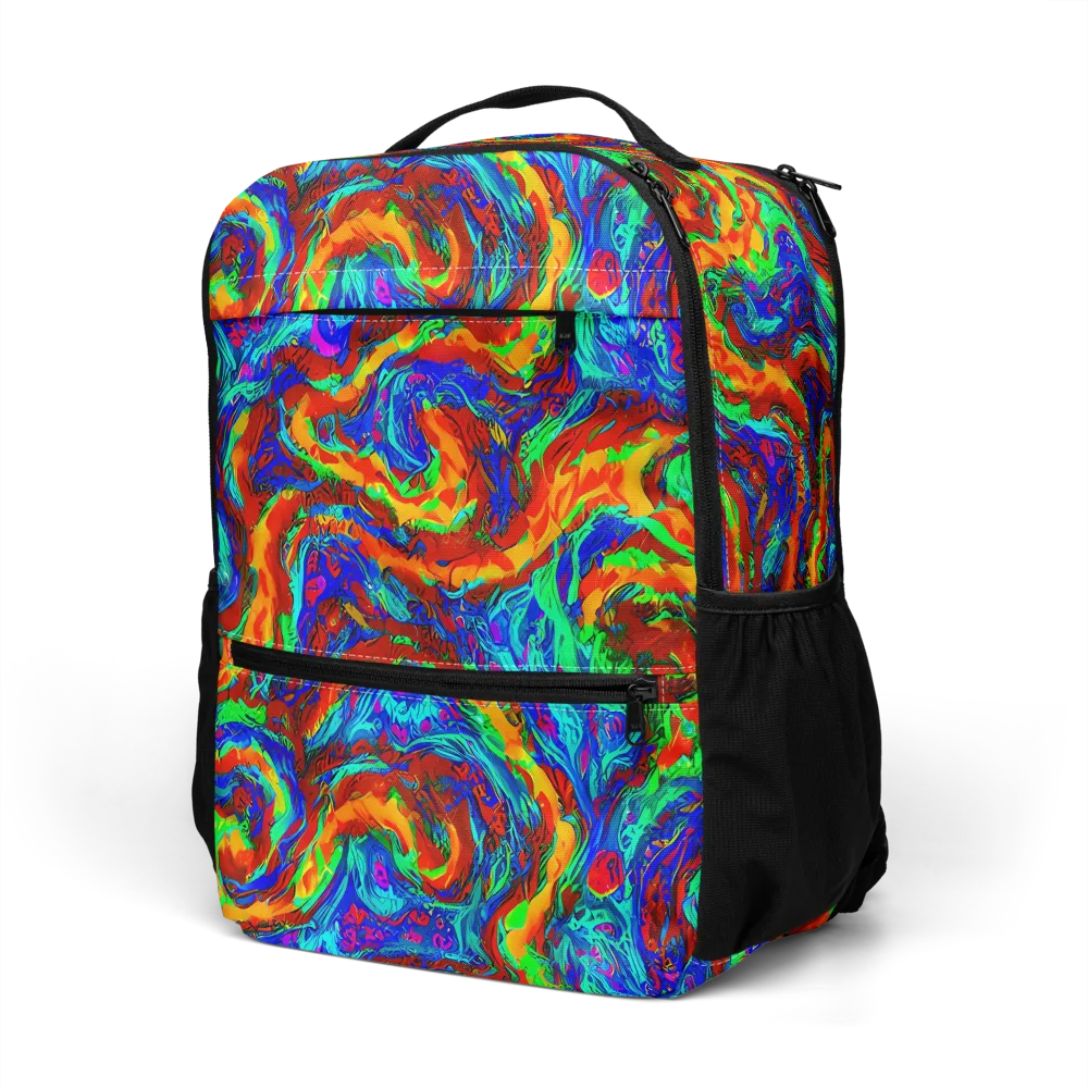 The Chromatic Rush on Utility Backpack — Left Front