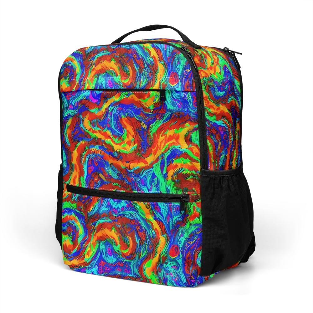 The Chromatic Rush on Utility Backpack — Left Front