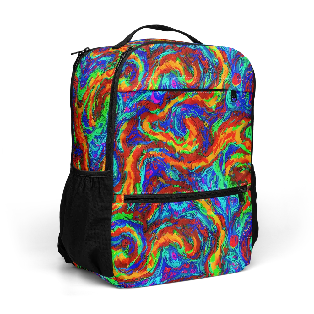 The Chromatic Rush on Utility Backpack — Right Front