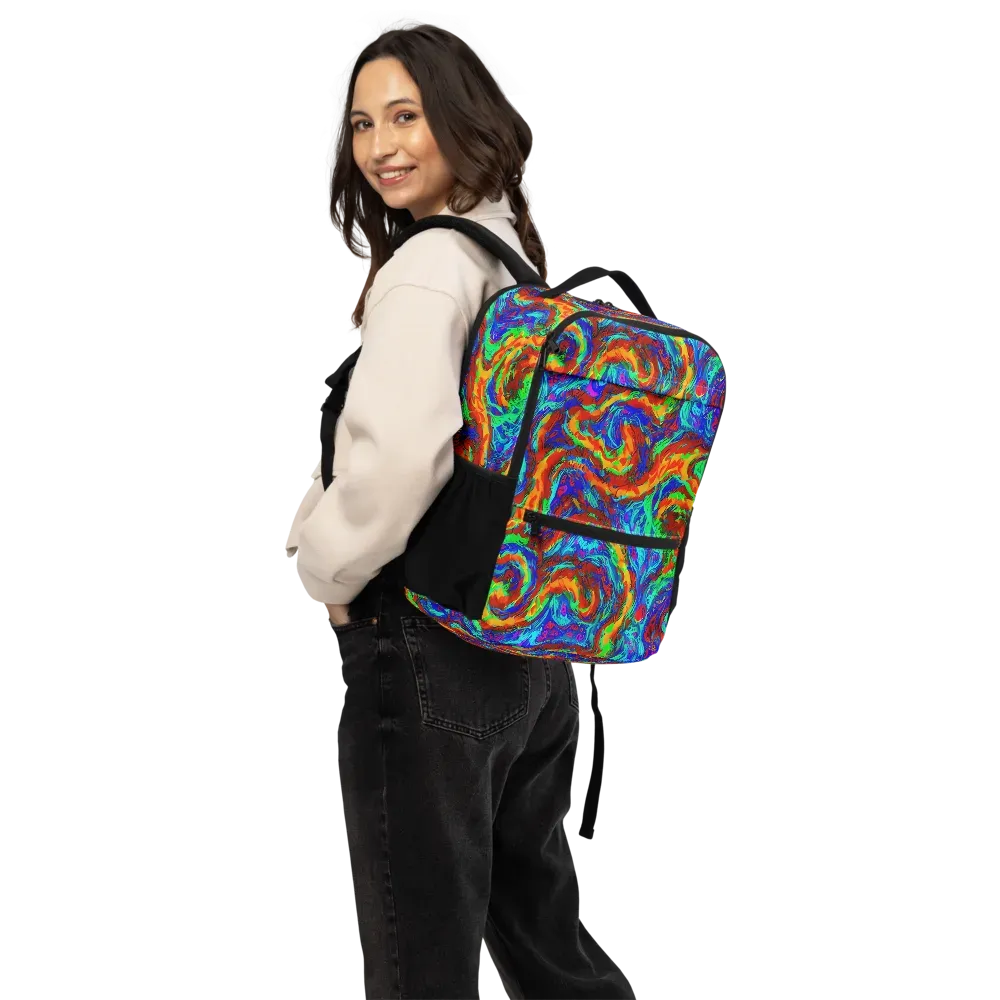 The Chromatic Rush on Utility Backpack — Back