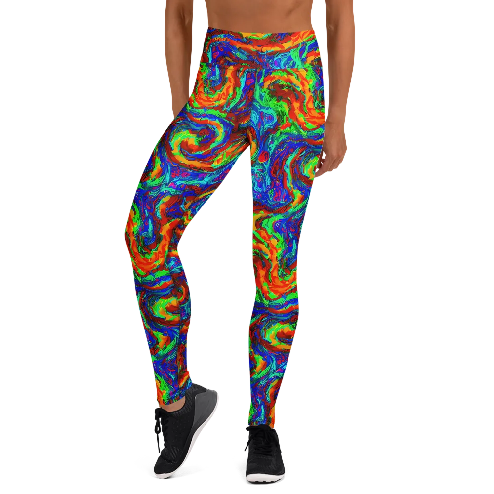 The Chromatic Rush on Yoga Leggings — Front