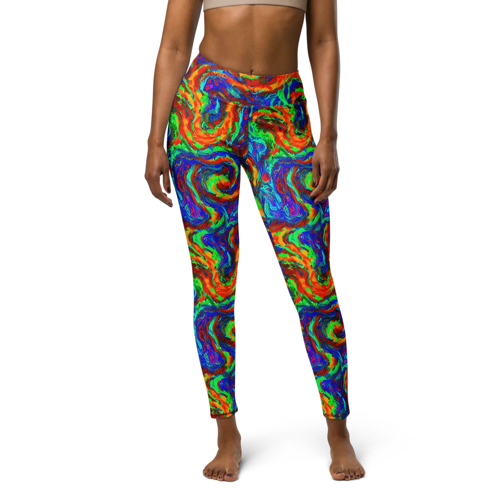The Chromatic Rush on Yoga Leggings — Front