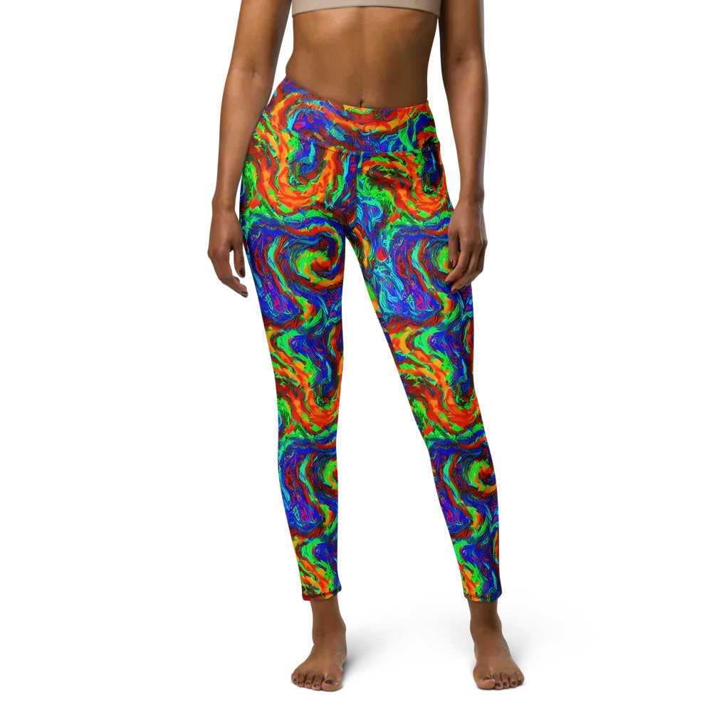 The Chromatic Rush on Yoga Leggings — Front