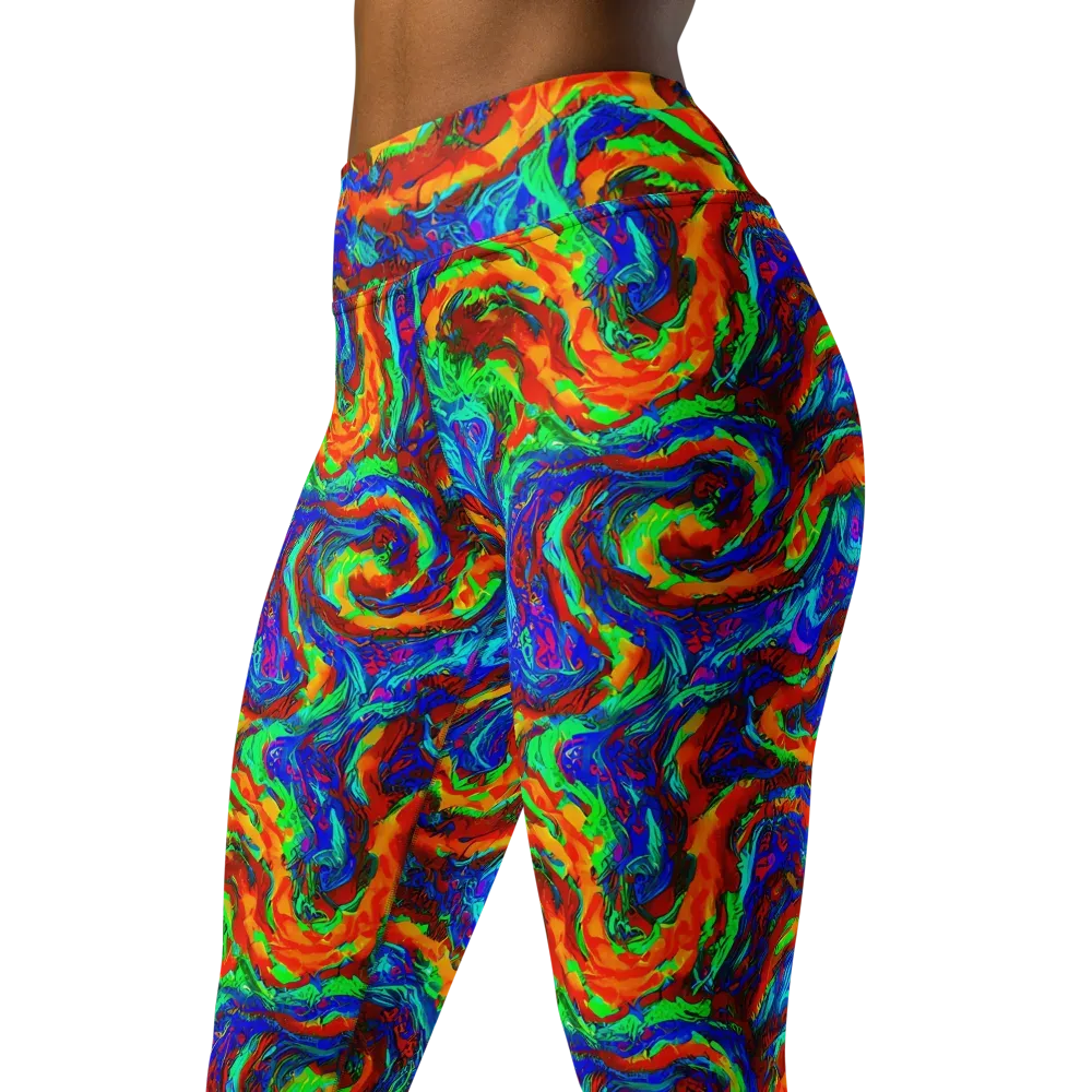 The Chromatic Rush on Yoga Leggings — Left Front