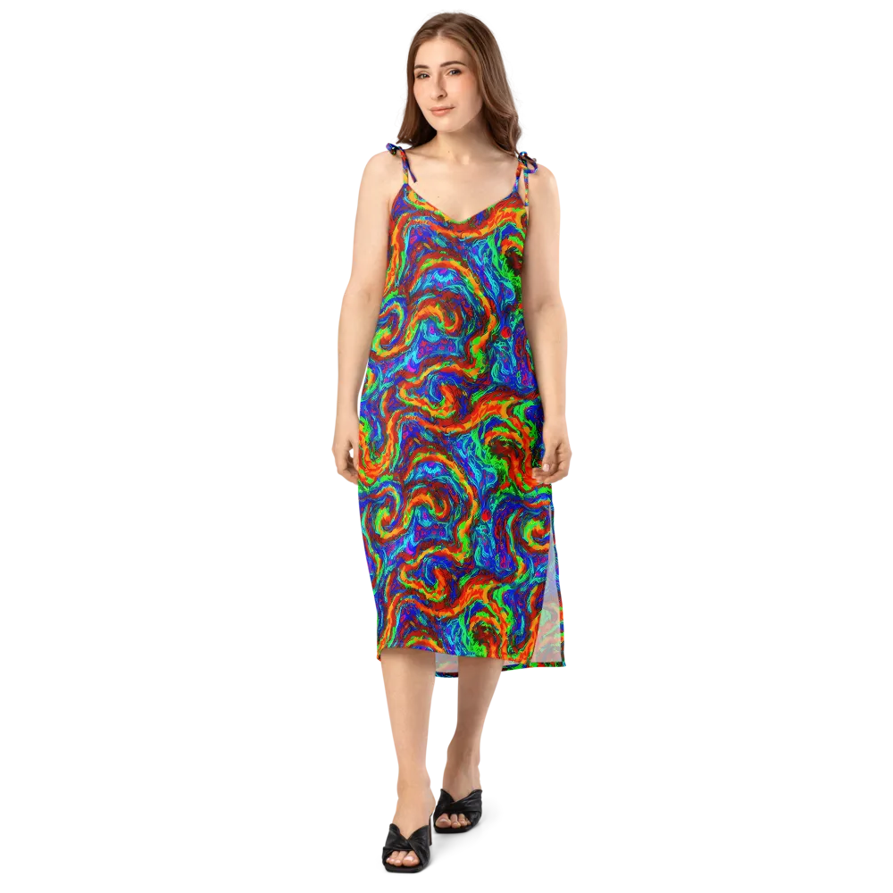 The Chromatic Rush on Slip Dress — Front